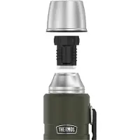 Thermos Thermosfles met handvat voor drankjes 470 ml THERMOS - legergroen