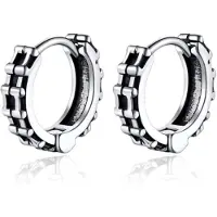 Mendes Oorbellen RVS zilverkleurig – Gear Edge Hoop