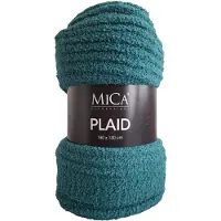 Mica Decorations Mica Charlene Fleece Plaid 180x130 cm – Zacht Woondeken – Petrol