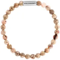 Steel & Barnett Stones Bracelet Beige heren