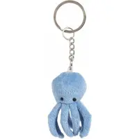 Nature Planet Pluche Octopus/Inktvis knuffel sleutelhanger - 8x - 6 cm - Speelgoed dieren
