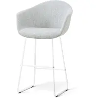 Nolon Nino-Otis barkruk grijs melange - wit onderstel - 75 cm