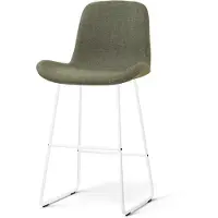 Nolon Nino-Fé barkruk forestgroen - wit onderstel - 75 cm