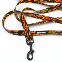 Psiakrew Verstelbare Hondensnoer Dog on Fire 220 cm - Rock & Roll Stijl