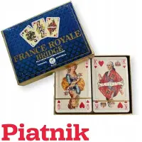 Piatnik Merkloze Speelkaarten, 2 Dekken, 55 Kaarten per Dek, Franse Koningen