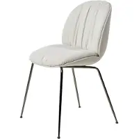 Gubi Beetle Soft Dining Chair Eetkamerstoel Reales, Limonta (001) | Black Chrome