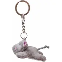 Nature Planet Sleutelhanger Nijlpaard - 2x - knuffel - pluche - 6 cm - zacht