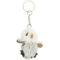 Nature Planet Pluche dieren sleutelhanger - 2x - Uil knuffel - 6 cm - Speelgoed sleutelhangers - Uilen