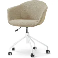 Nolon Nout-Otis bureaustoel taupe melange - wit onderstel