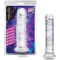 Blush Novelties Naturally Yours Gala Sparkling Dildo - Transparant - 15.2 cm