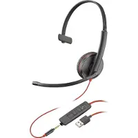 Poly BW 3215 MONO USB-A HS (Bedraad, USB-A), Kantoorheadset, Zwart