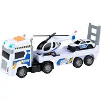 Eddy Toys Gearbox Politie Vrachtwagen Set - Politieauto, Helikopter en Vrachtwagen