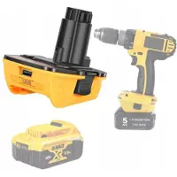 Rosfix Adapter Vervanging DCA1820 - Accu-Adapter 20V Geel-Zwart - Geschikt voor DeWalt Accu
