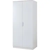 En.casa Kledingkast Eiselfing 176x80x52 cm met 4 vakken wit []