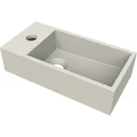 Arcqua Fontein flair 36x18x9 cm met kraangat links mat zand