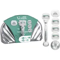 Gillette venus Giftpack Pro Comfortglide Sensitive - Limited Edition - Etui - Handvat - Douchehouder - 4 Scheermesjes - Scheermesje etui