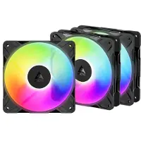 Arctic Cooling P12 PRO Reverse A-RGB schwarz 3er-Pack | Gehäuselüfter