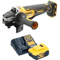 DeWalt DCG 406 P1 accu haakse slijper 18 V 125 mm borstelloos + 1x accu 5,0 Ah + oplader