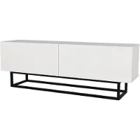 En.casa Tv-meubel Nolven kort frame 125x32x47 cm wit []