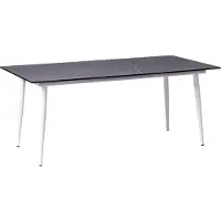 Beliani TOLENTINO - Tuintafel - Wit/Donkergrijs - HPL/Aluminium