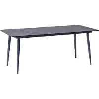 Beliani SOVARETO - Tuintafel - Donkergrijs/Grijs - HPL/Aluminium