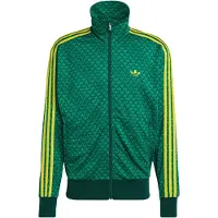 Adidas Sweatvest 'Firebird' geel / smaragd / donkergroen