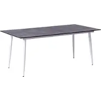 Beliani TOLENTINO - Tuintafel - Wit/Grijs - HPL/Aluminium
