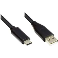 Goobay USB A naar USB C kabel | 0.1 meter | USB 2.0 (Zwart)