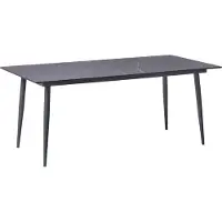 Beliani SOVARETO - Tuintafel - Donkergrijs/Donkergrijs - HPL/Aluminium