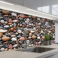 KitchenYeah Keuken achterwand 100x60 cm - Spatscherm zelfklevend Natuur - Kleuren - Stenen - Muurbeschermer - Spatwand fornuis