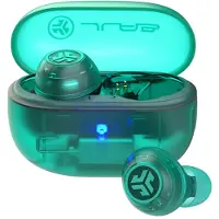 JLab Go Pop Anc Draadloze Oordopjes Met Noise Cancelling - Bluetooth In Ear Transparant Teal In-ear Oordopjes Met Noise-cancelling Clear