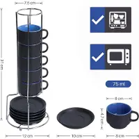 Markenlos Luxe mokken set – koffiemokken set – beker – koffiemokken – duurzaam / Kleur: Blauw