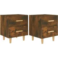 vidaXL Nachtkastjes 2 st 40x35x47,5 cm gerookt eikenkleurig