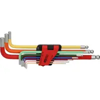 Ks Tools 1514520 Inbus Haakse schroevendraaierset 1/16 inch, 5/64 inch, 3/32 inch, 1/8 inch, 5/32 inch, 3/16 inch, 1/4 inch, 5/16 inch, 3/8 inch 9-delig