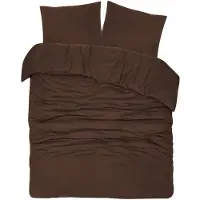 DoubleDry Dekbedovertrek flanel 100% zacht katoen eenpersoons 140x200/220 cm +