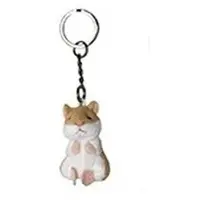 Nature Planet Pluche knuffeldier sleutelhanger - 8x - hamster - 6 cm - dieren sleutelhangers