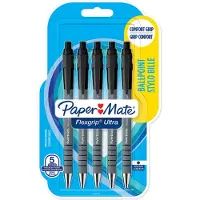 Papermate FlexGrip Ultra balpen zwart Medium 0,5 mm 5 stuks