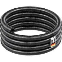 Wiltec vijverslang, 25 meter, flexibel, 25 mm (1 inch), zwart - Gemaakt in Europa, zuigslang, drukslang