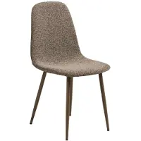 House Nordic Eetkamerstoel Stockholm - Lichtbruin Stof - Set van 2
