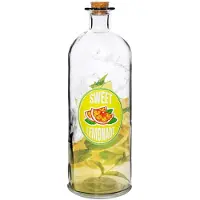 By Lille Vilde - Fles glas met dop kurk 1000ml