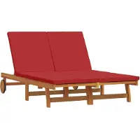 vidaXL Ligstoel Bruin 125 x 200 x 84 cm Massief Acacia Hout