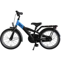 Kyoso Kinderfiets 16" X-Rider met remnaaf - zwart/blauw