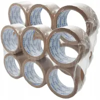 Smart 12x Bruine Pakkingstape 48mm x 60m - Sterke Acryllijm