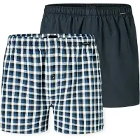 Schiesser Boxershorts marine / wit
