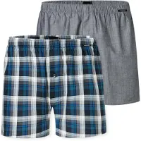 Schiesser Boxershorts blauw / zwart / wit