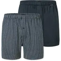 Schiesser Boxershorts ' Basic ' antraciet / zwart
