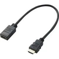 Speaka Professional SP-7870100 HDMI-kabel HDMI Verlengkabel HDMI-A-stekker, HDMI-A-bus 0.30 m Zwart 4K UHD, Audio Retur
