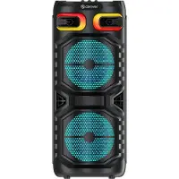 Inter Sales Bluetooth Speaker Party Box - Discolichten - Partybox - Incl. Afstandsbediening - Microfoon Aansluiting - Micro SD / USB / AUX - BPS355
