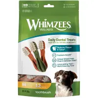 Whimzees 6x Hondensnack Tandenborstel Medium 12 stuks