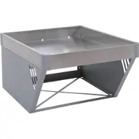 MCW Garage voor robotmaaiers met plantenbak -P41, metalen overkapping voor grasmaaiers 40x60x70 cm ~ roestvrij staal, gegalvaniseerd grijs